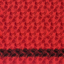 Red colored All Over Monstera Leaves Firm Fen Turtle Single Border Poly-Cotton