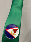 Green color American Samoa Flag Tie