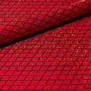 Argyle Shattered Glass Foiled Spandex Fabric | Blue Moon Fabrics