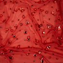 Brilliance Beaded with Rhinestone Stretch Mesh Fabric | Blue Moon Fabrics