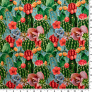 Cactus Field Printed Spandex Fabric | Blue Moon Fabrics