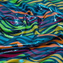 Fantastic Fever Foiled Spandex Fabric | Blue Moon Fabrics