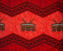 Traditional Tonga Tattoo Kava Bowl Center Fabric | Cotton