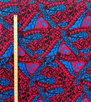 Polynesian Tribal Triangle formation design Fabric | Light Barkcloth