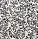 Floral Traditional Polynesian Tattoo Background Poly Cotton Fabric | Islands Fabric