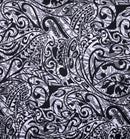 Polynesian Tribal Stems & Leaves All Over Design Cotton Light Barkcloth Fabric | Islands Fabric