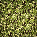 All-over Multicolor Monstera Leaves Light Barkcloth Fabric | Islands Fabric