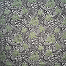 Traditional Polynesian Tattoo Philodendron Leaves Chambray (Denim Look) Fabric | Islands Fabric