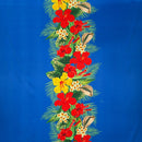 Tropical Flowers middle Border Peachskin Fabric | Islands Fabric