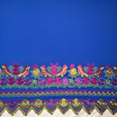 Floral Bird Embroidered Polyester Fabric | Islands Fabric