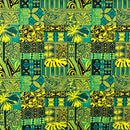 Traditional Polynesian Tapa Design Polyester Fabric