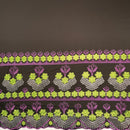 Hibiscus Double Border Embroidered Polyester Fabric| Islands Fabric