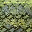 Jungle Cobra Foil Printed Stretch Velvet Fabric | Blue Moon Fabrics