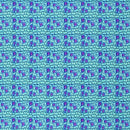 Aquatic Abstract Cells Printed Spandex | Blue Moon Fabrics