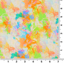 Neon Butterflies Printed Spandex Fabric | Blue Moon Fabrics