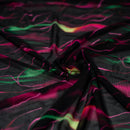 Neon Northern Lights Printed Power Mesh Fabric | Blue Moon Fabrics