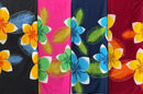 Swatches of Plumeria Polyester Sarong