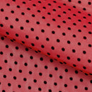Polka Dot Flocked Stretch Mesh Fabric | Blue Moon Fabrics