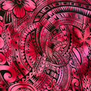 Pink and black tribal patterned fabric