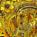 Golden Yellow Pua Tatau Peachskin Fabric