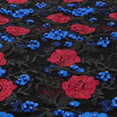Rose and Vine Embroidered Mesh Fabric | Blue Moon Fabrics