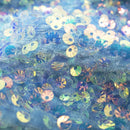 Sanibel Seashell Stretch Velvet Sequin Fabric | Blue Moon Fabrics