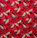 Red colored Split Leaf Hammock Fern Fabric