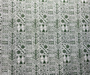 Green colored Traditional Polynesian Tapa Polyester Fabric 