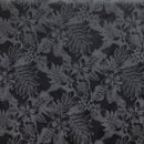 Dark floral pattern on a black background