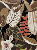 2nd image of Eggplant Black Tropical Garden Fabric