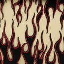 Fiery Glittered Flocked Stretch Mesh Fabric | Blue Moon Fabrics