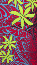 Tiare Traditional Tattoo Gradient Cotton Fabric (Red) Video
