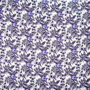 Purple colored All Over Hibiscus Plumeria Tropical Leaves Rayon Poplin Fabric