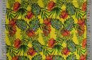 Yellow All Over Split Leaves Sarong with Fringes