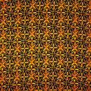 Orange Alluring Watercolor Blossoms Rayon Poplin Fabric