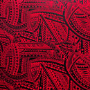 Traditional Polynesian Tattoo design Polyester Foil Fabric| Islands Fabric
