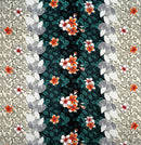 Plumeria Flowers & Leaves Parallel design Rayon Fabric | Islands Fabric