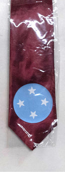 Burgundy Seal of Federated States of Micronesia Tie