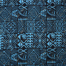 Navy & Blue colored Traditional Polynesian Tapa Light Barkcloth Fabric