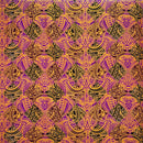 Purple/Black Traditional Polynesian Tattoo All Over design Polyester Fabric